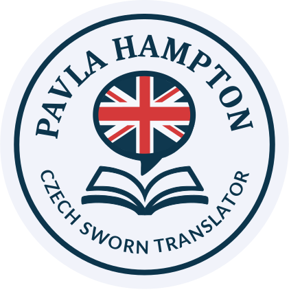 Pavla Hampton - round logo of a sworn translator and interpreter